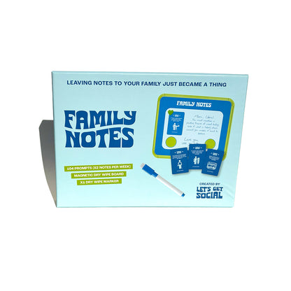 Let’s Get Social Family Notes | Magnetic Dry Wipe Board